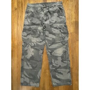 Camo Cargo Pants Wranglers Work Wear Baggy Skater Grunge Hunting Men's 36x30